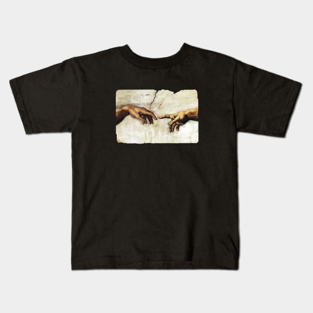 The Creation of Adam Kids T-Shirt by GrampaTony